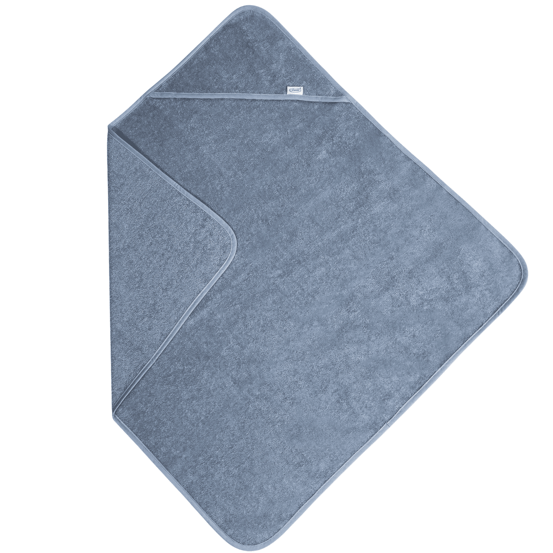 Badcape grey blue. 100% katoen. Ook met naam te borduren.