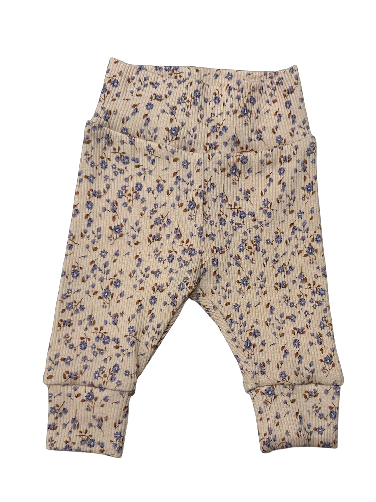 Baby broekje – Blauwe minibloemen