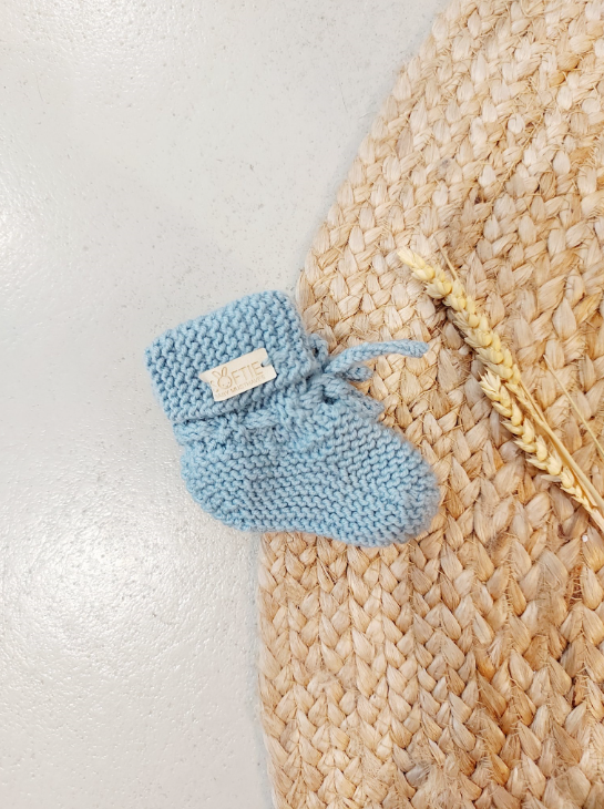Handgemaakte merino wollen baby slofjes – zacht, warm en ademend