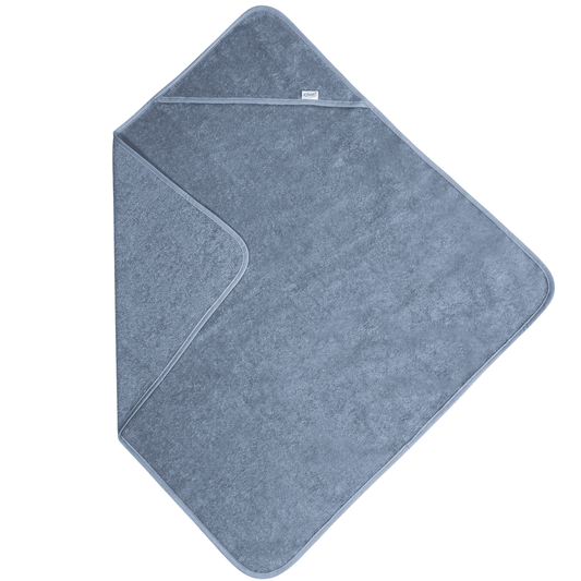 Badcape grey blue. 100% katoen. Ook met naam te borduren.
