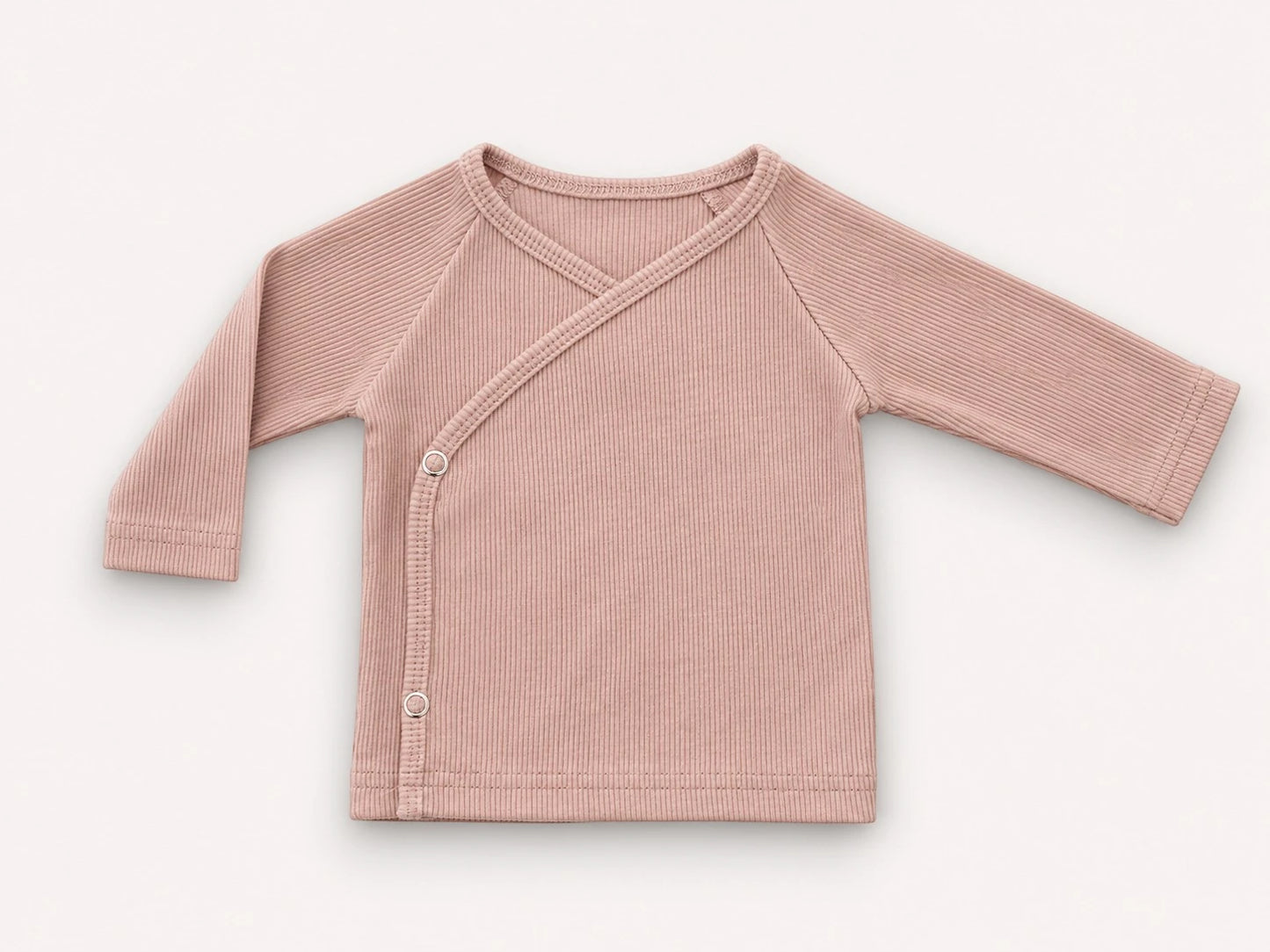 Barefoot baby licht roze overslagshirtje