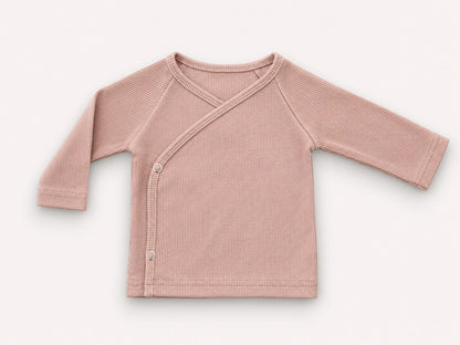 Barefoot baby licht roze overslagshirtje