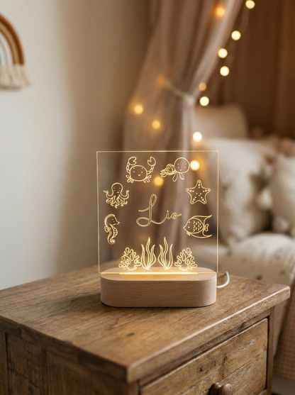 Lampe LED personnalisée à l'illustration