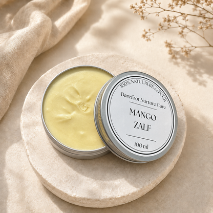 Heerlijk zachte mango zalf gemaakt van mangpitolie en shea butter