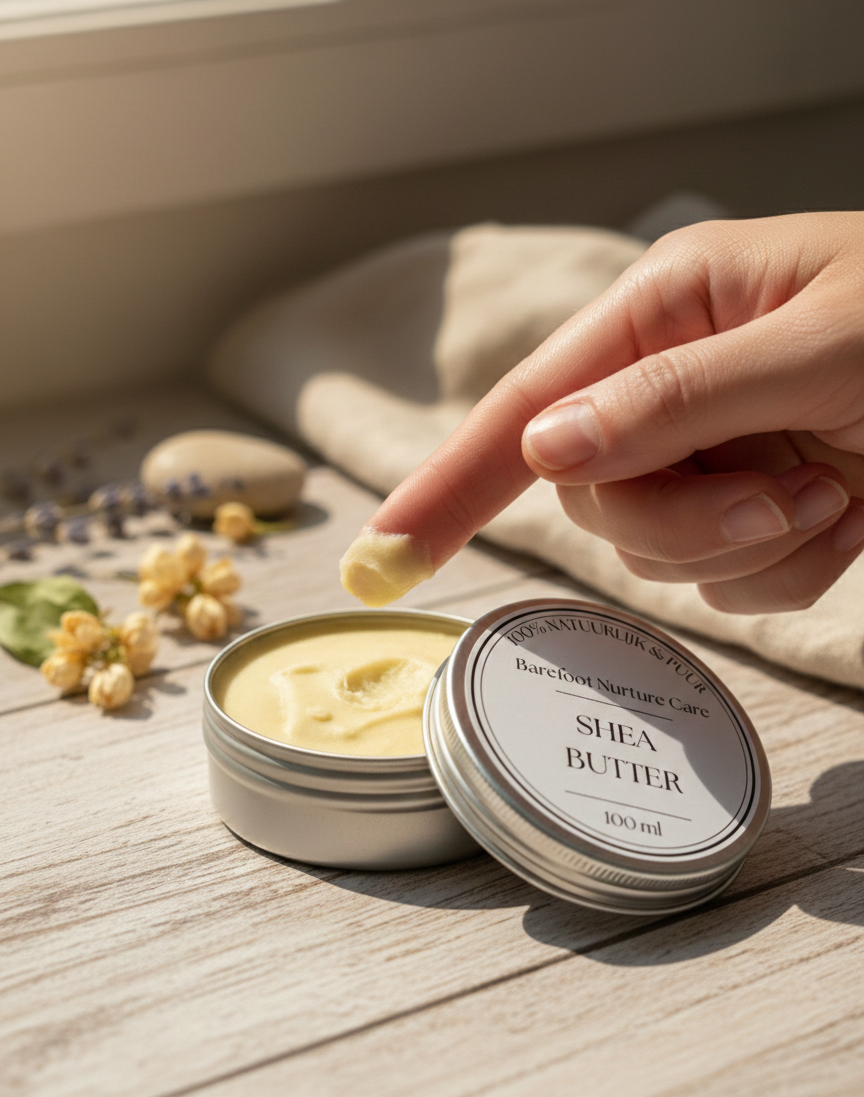 Pure shea butter voor de verzorging van de zwangere buik en het voorkomen van striae