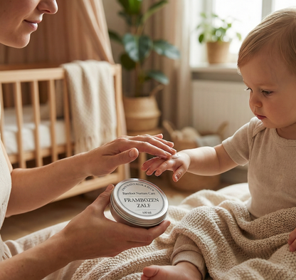 Frambozenzalf zonder parfum voor de verzorging van schrale wangen en droge plekjes bij baby's
