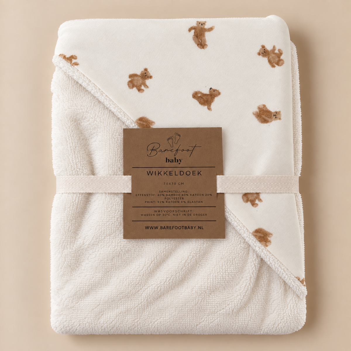 Heerlijk zachte teddy bamboe wikkeldoek