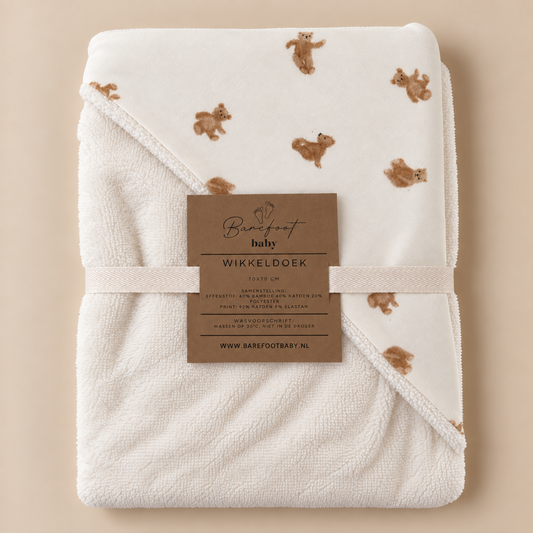 Heerlijk zachte teddy bamboe wikkeldoek
