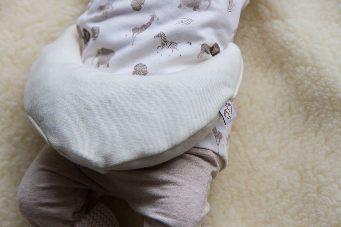 Handgemaakt warmtekussen Comfy Luna van lichte merino wol