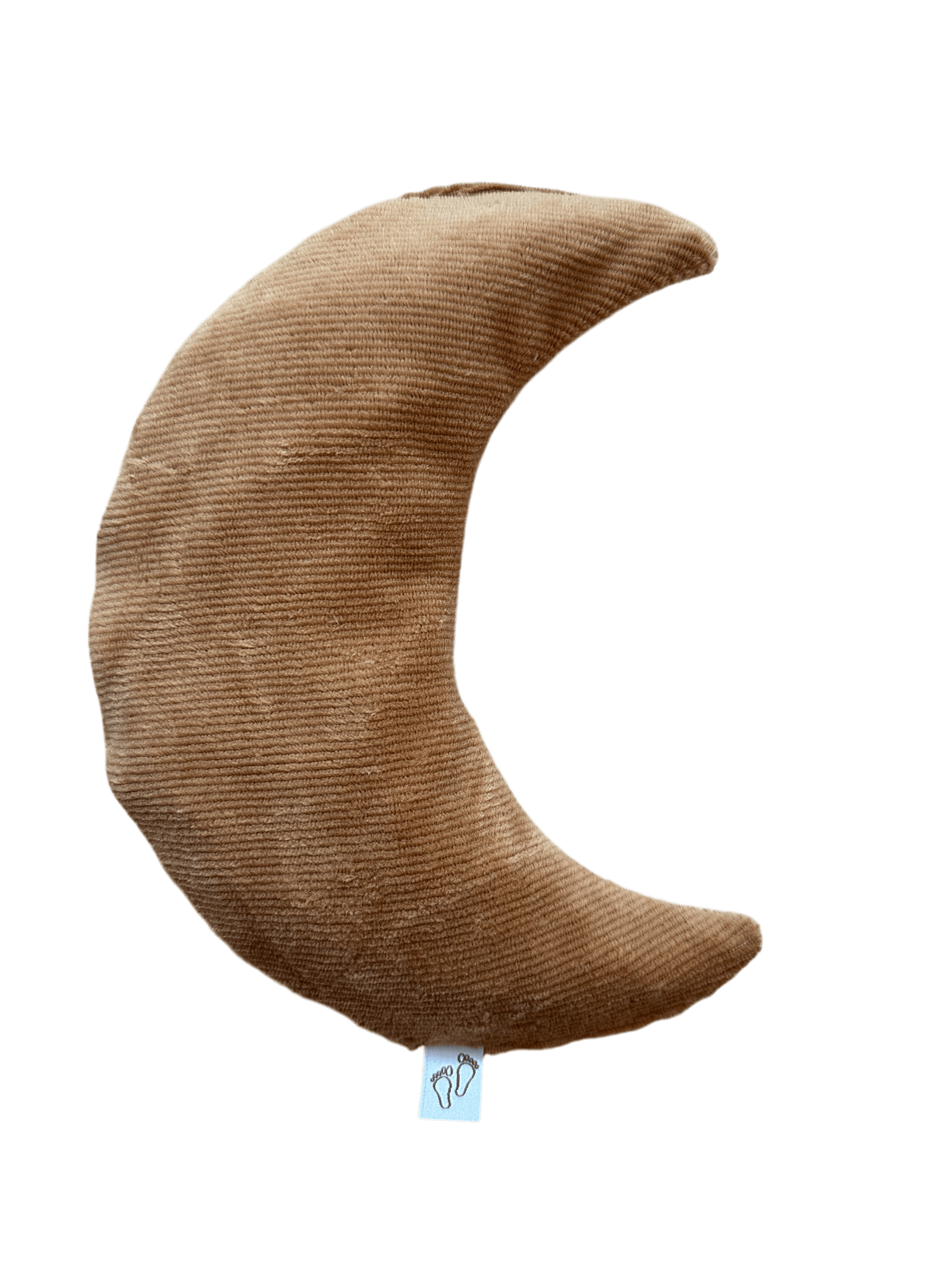 Handgemaakt warmtekussen Comfy Luna met ribstof in camel tint