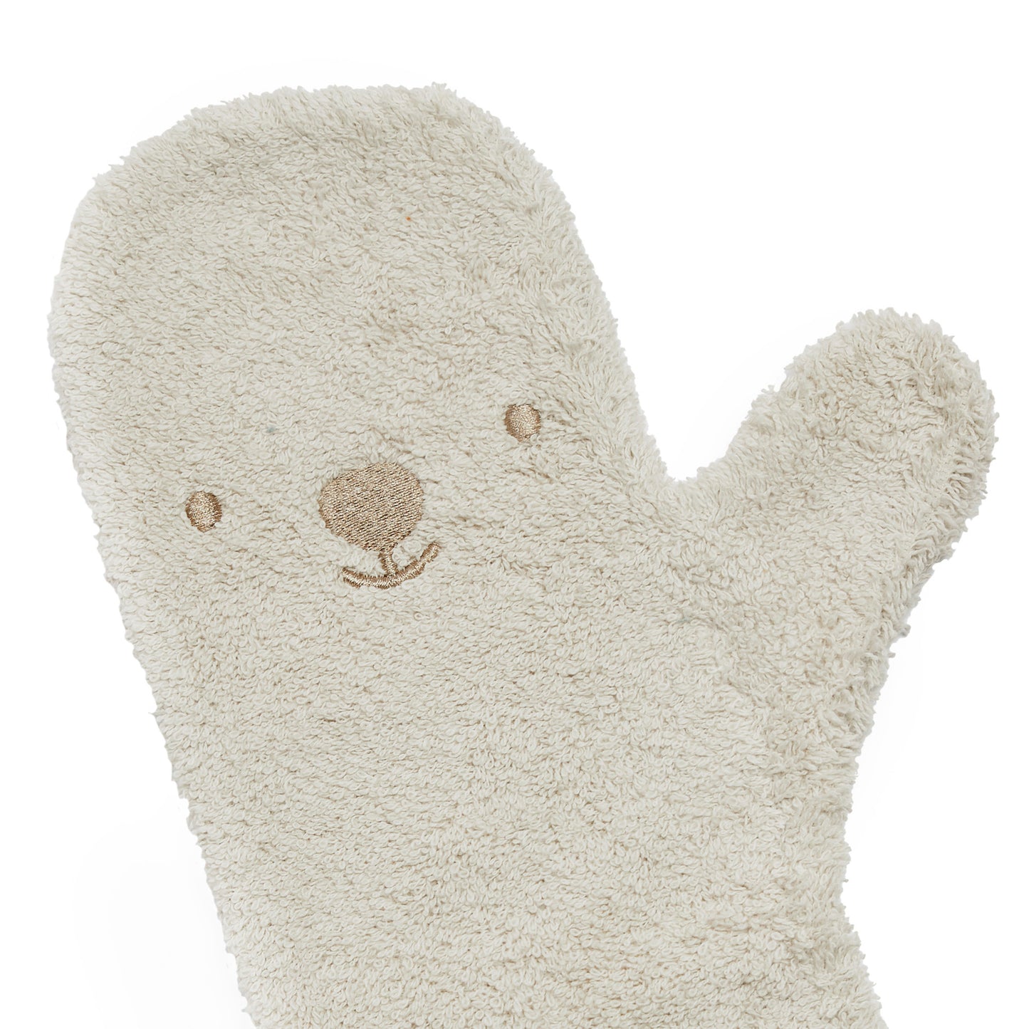 Beige baby shower glove van Nifty voor extra grip en veiligheid onder de douche