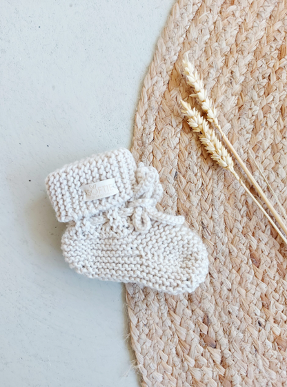 Handgemaakte merino wollen baby slofjes – zacht, warm en ademend