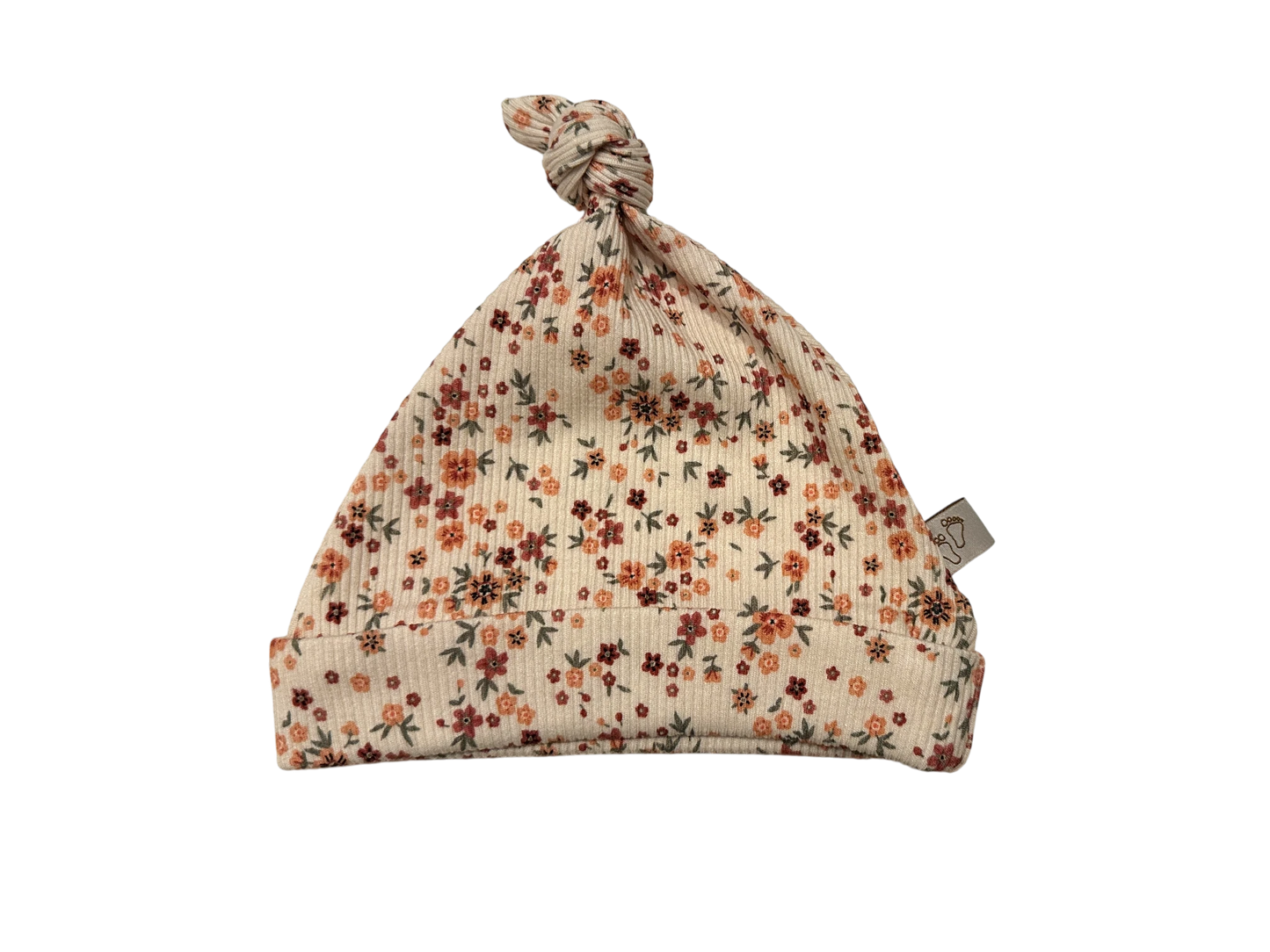 Detail ribstof mutsje boterbloem klei roze