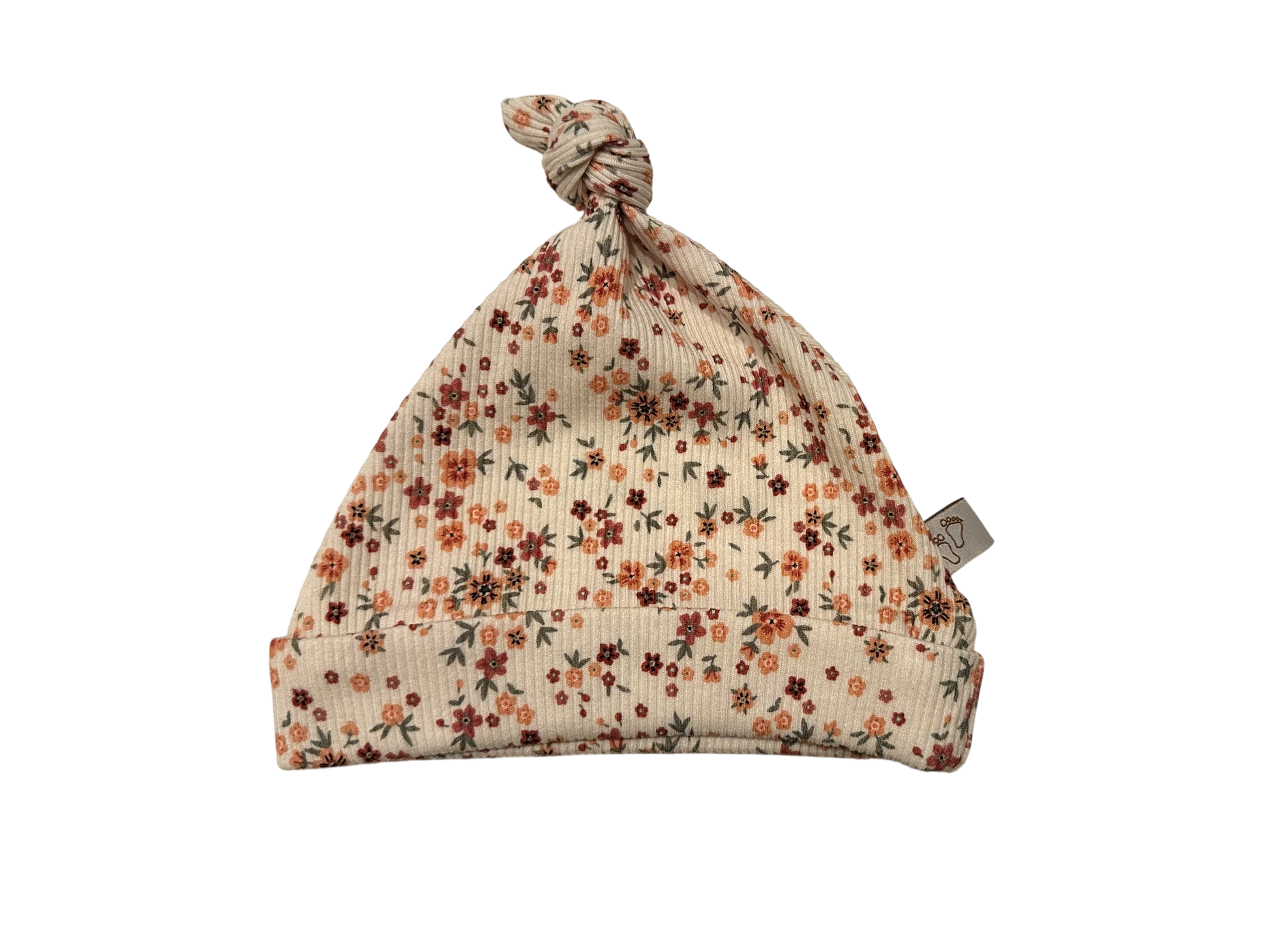 Detail ribstof mutsje boterbloem klei roze