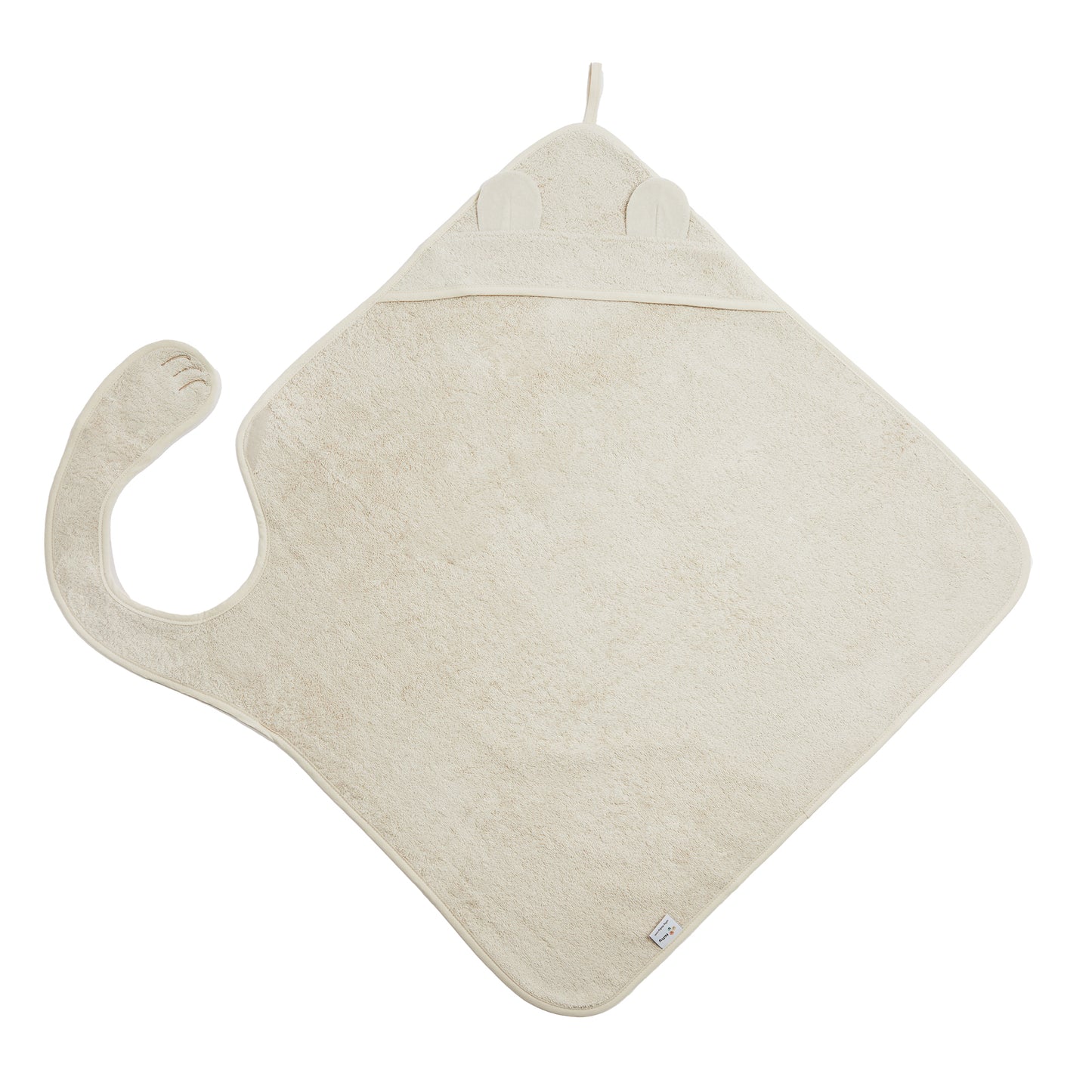 Nifty Baby Handsfree Badcape Vanilla 100x100 cm biologisch katoen - Barefoot Baby